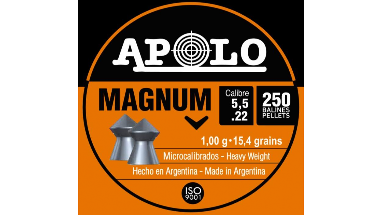 Caja de balines APOLO Cal. 5.5 x 100 unidades 11001 Apolo - Morano Máquinas  y Herramientas