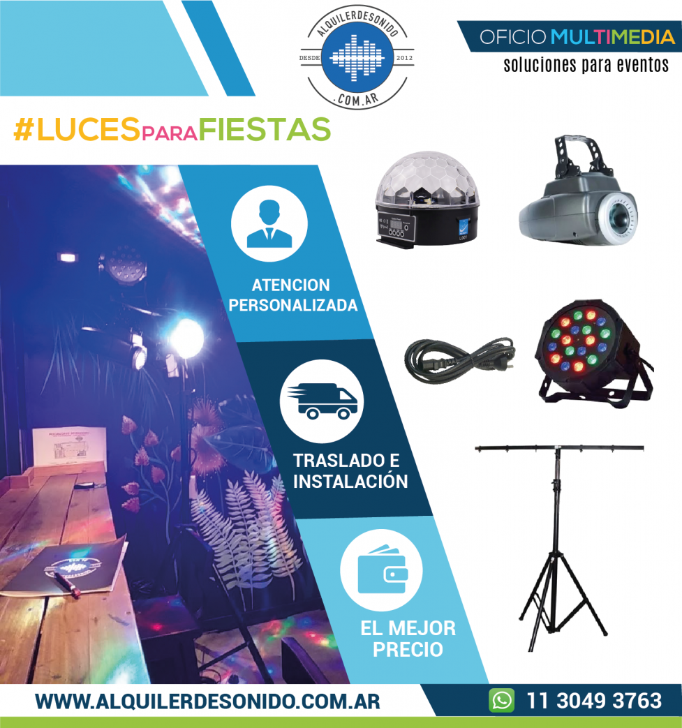 Luz Boliche Laser Dj Rgb Audioritmica Luces Led Para Fiestas