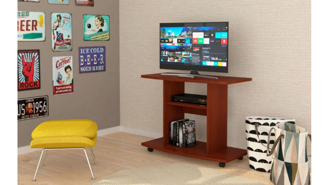 Mesa De Tv Rack Mueble Para Televisor Led Ruedas 120 Mosconi
